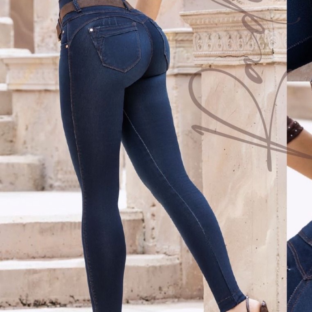 Bon bon up Jean colombiano levantacola Dark Blue High-Waisted Women Jeans